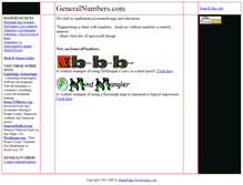 Tablet Screenshot of generalnumbers.com